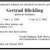 Barthmes Gertrud 1908-2005 Todesanzeige
